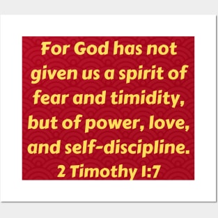 Bible Verse 2 Timothy 1:7 Posters and Art